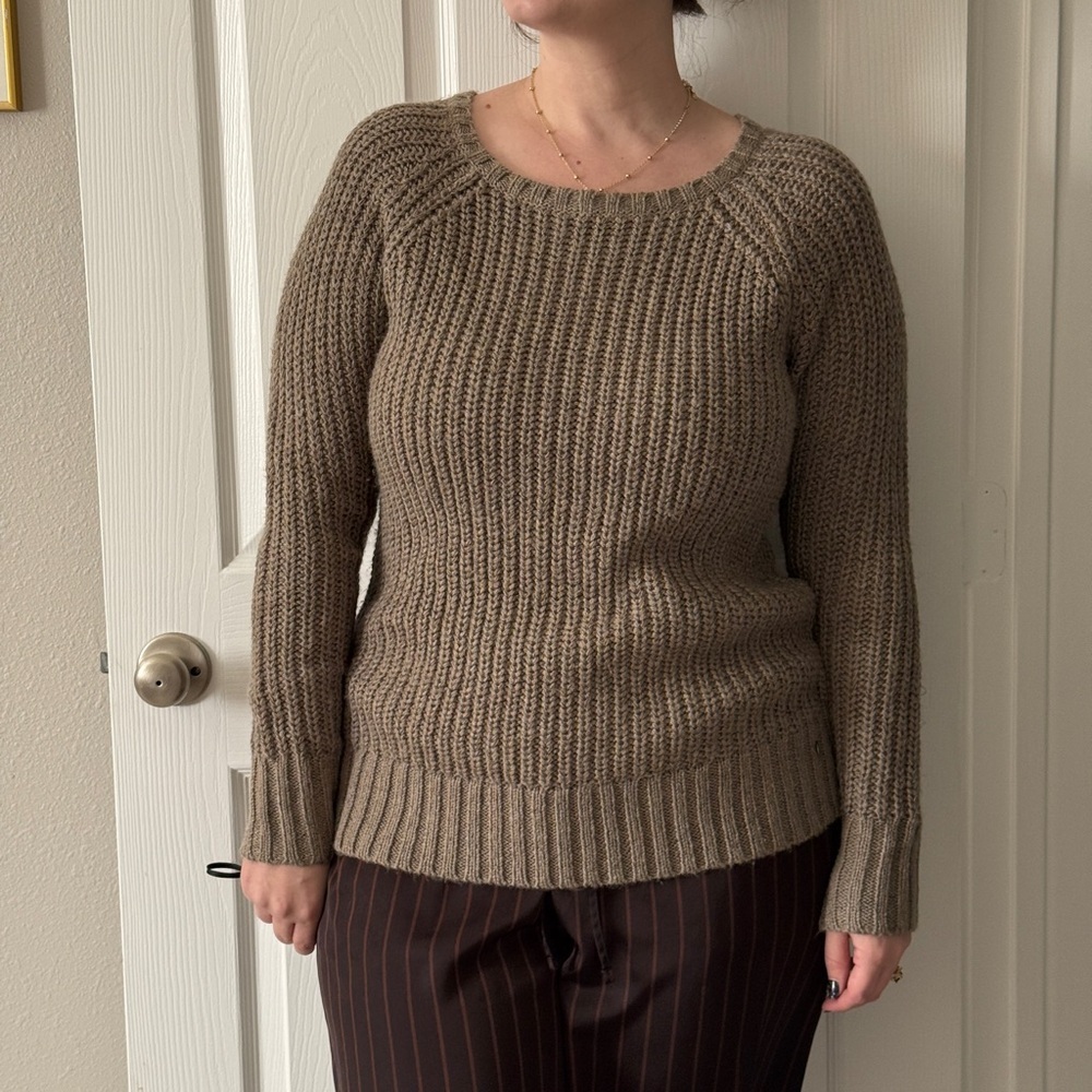 American Eagle Outfitters Taupe Crew Neck Sweater